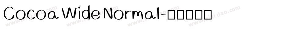 Cocoa Wide Normal字体转换
